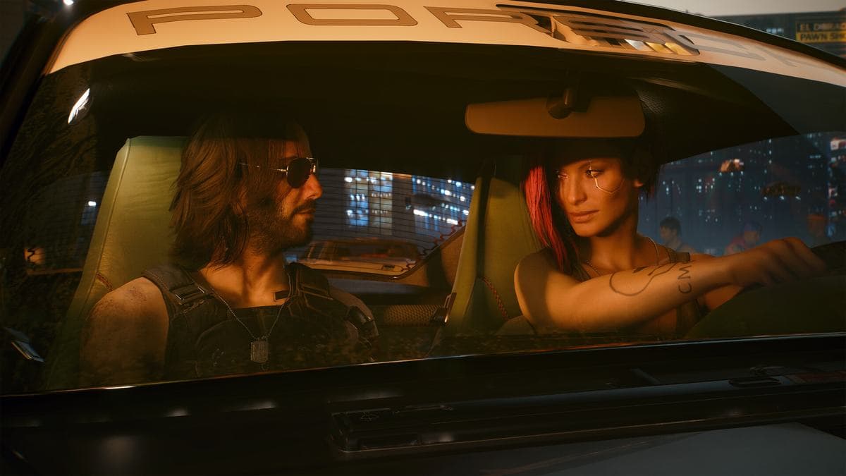 A scene from Cyberpunk 2077